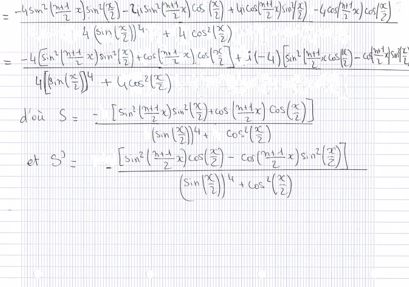 Complexes et formules d\'Euler